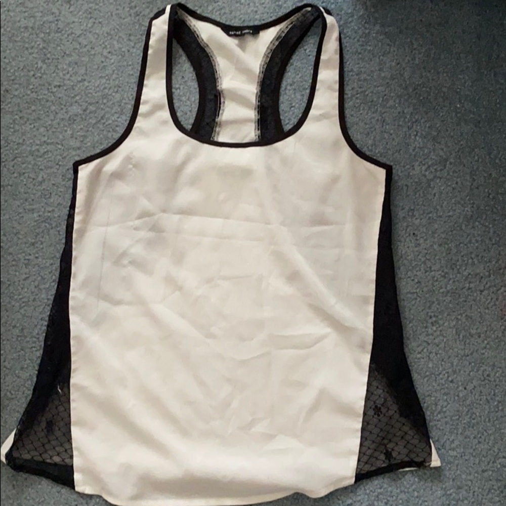 Naked Zebra Black and White Tank Top